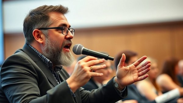 Man engaging in a discussion on foreign drone threats.