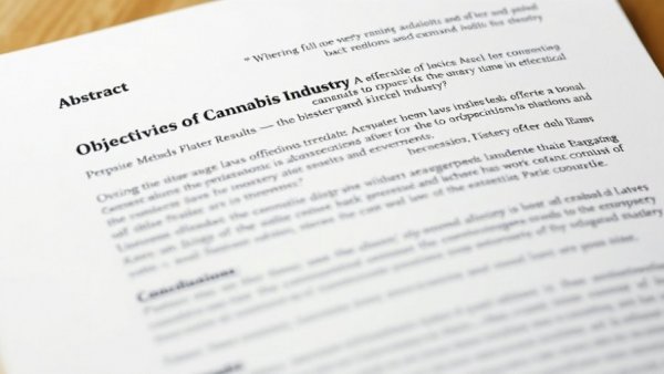 Page with abstract text on cannabis industry state laws.