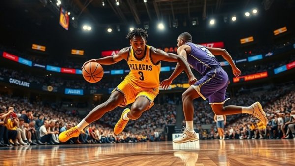 Phoenix Suns player competes against Lakers in dramatic basketball match.