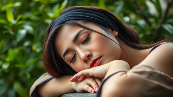 Thoughtful woman in headband outdoors, Brigitte Bardot activist legacy.
