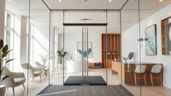 Modern aesthetic practice in Arcadia features sleek glass entrance.