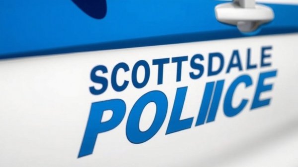 Scottsdale police car related to animal cruelty investigation.