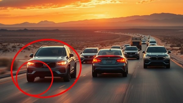 Sunset road with cars, key for hit-and-run investigation in Maricopa County.