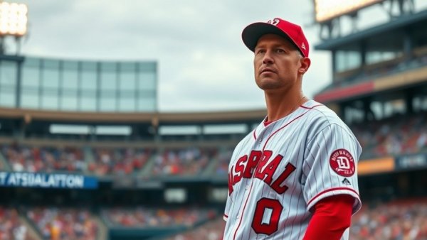 Baseball player rumored in Ketel Marte trade, field background.