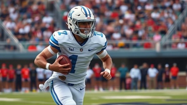 Arizona State quarterback transfer Cutter Boley in action, running on the field.