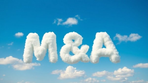 M&A clouds in blue sky symbolize Wyld Grön cannabis acquisition.