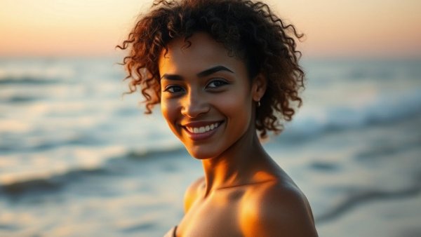 Woman at beach during vigil event in Scottsdale