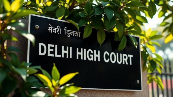Zydus Cancer Drug ZRC-3276 context: Delhi High Court black sign with foliage.