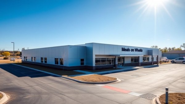 New Meals on Wheels Greenville facility under sunny skies, showcasing modern impact.