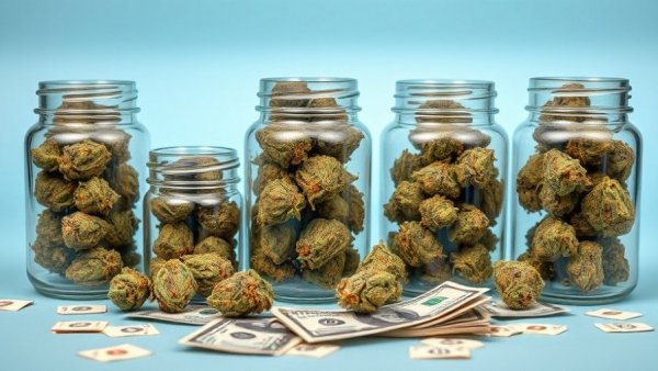 Cannabis jars and dollars highlight Connecticut cannabis market trends.