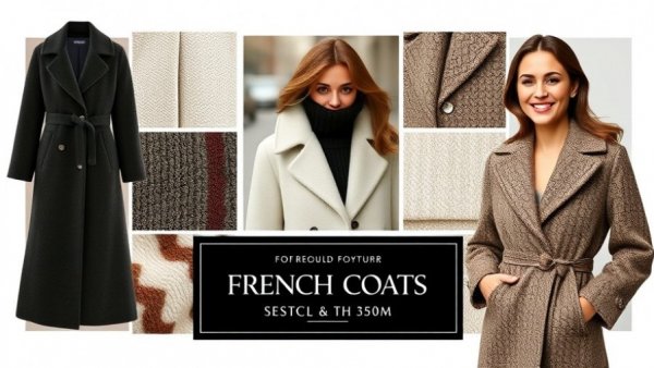 French coats timeless style, modern fashion collage.