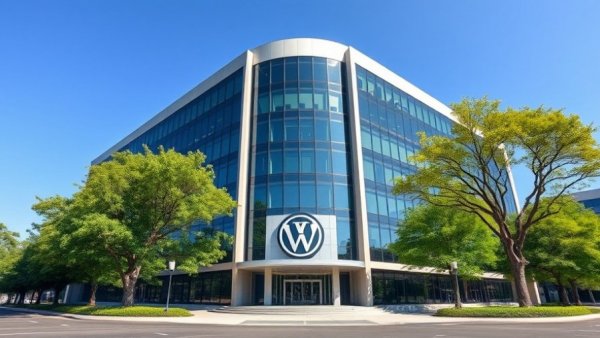 Corporate building with logo related to Talquetamab for relapsed multiple myeloma.