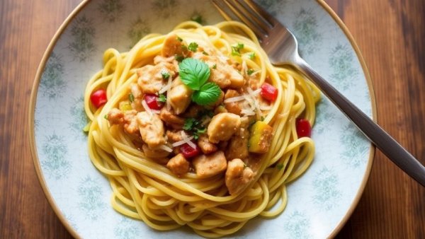 Spaghetti Squash Chicken Pad Thai