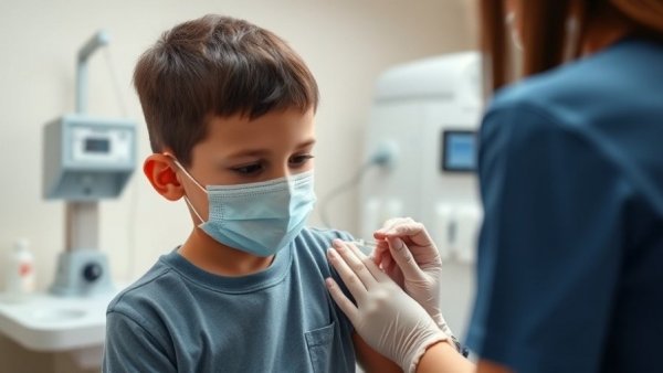 Child receiving vaccine shot, healthcare setting, new vaccine schedule.