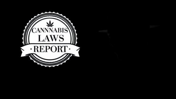 Monochrome Cannabis Law Report logo featuring a smoking silhouette.