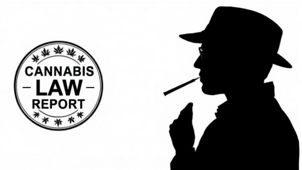 Cannabis industry state laws graphic in circular seal design