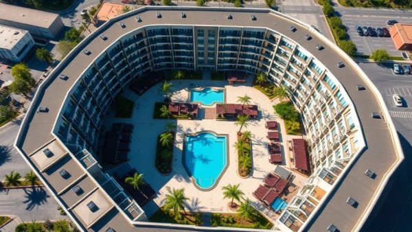 Aerial view of multifamily housing complex showing potential for distressed multifamily housing investment.