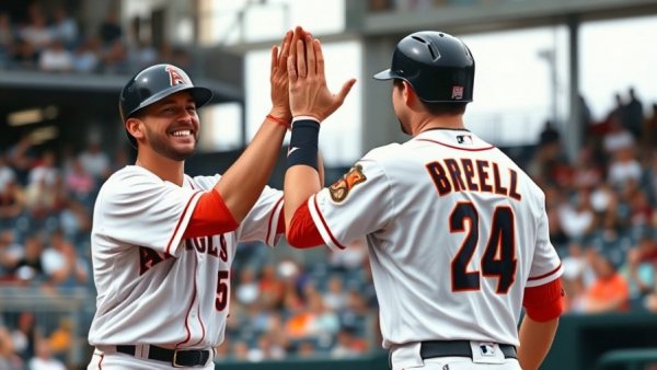 Arizona players high-fiving during a game.