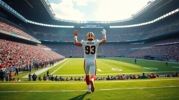 Cam Skattebo waves leaving the field after Peach Bowl loss.