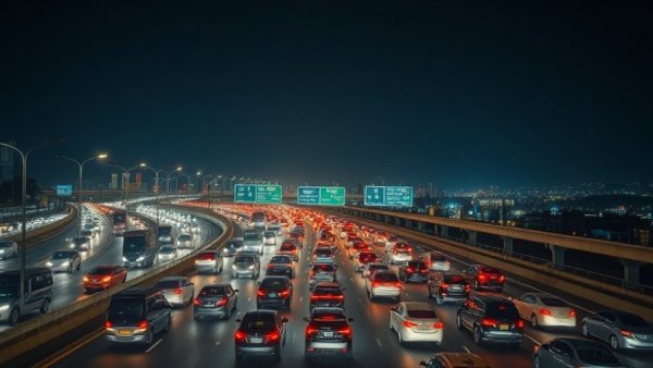 Loop 101 southbound lanes closed, traffic congestion at night