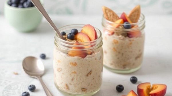 Chia-Peach Overnight Oats