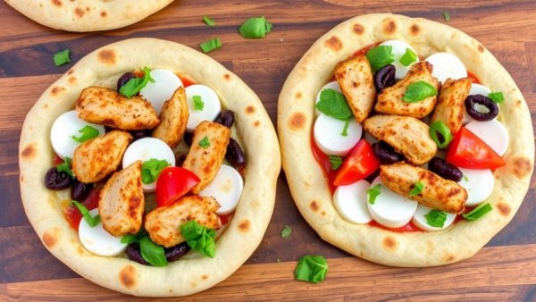 Chicken Shawarma Pita Pizzas