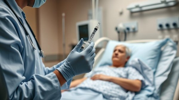 Healthcare professional assisting patient in hospital for AI Tool Stroke Treatment.