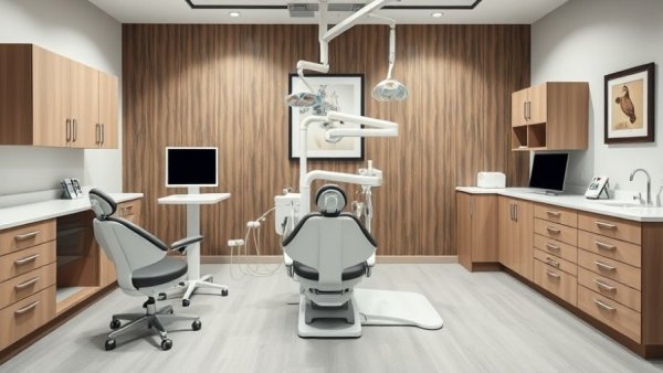 Modern dental office showcasing manufacture vs assemble dental equipment setup.