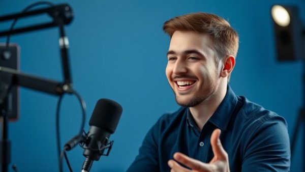 Young man discussing prior acts coverage for dentists, indoor studio.