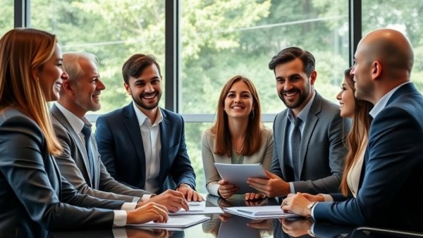 Dental CPA team discussing tax strategy for dentists in an office.