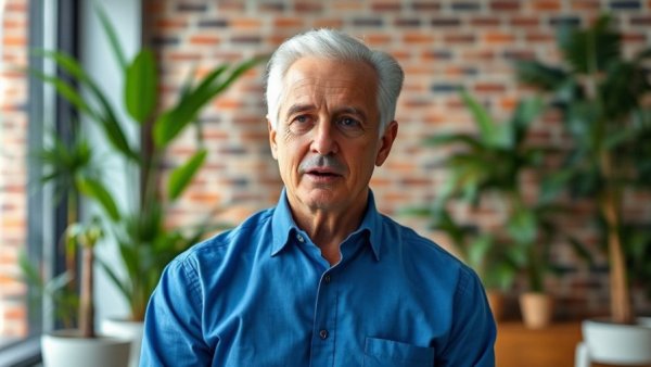 Man providing dental practice acquisition advice in office setting.