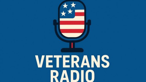 Veterans Radio podcast logo featuring USAF Combat Special Missions Aviator theme.
