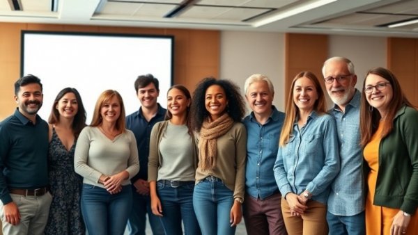 Diverse group celebrating International Oral and Maxillofacial Surgeons Day indoors.