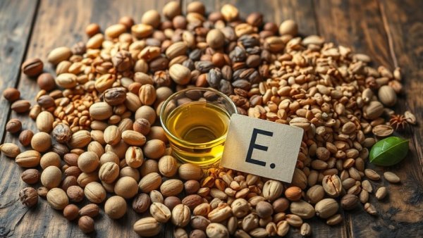 Nuts and seeds showcasing tocotrienols benefits on wooden platter.