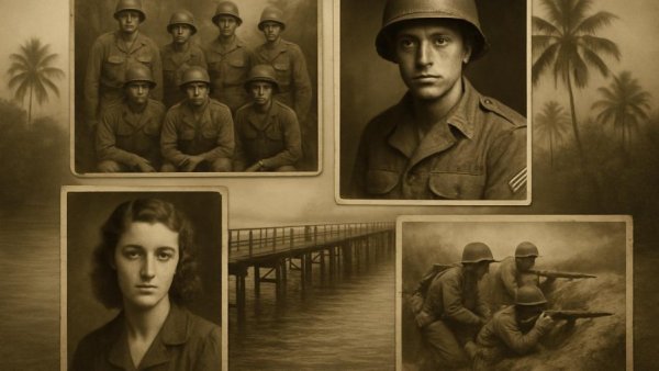 WWII servicemen recovery historical photo collage