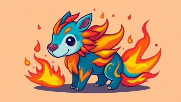 Colorful abstract animal with flames design at Greenville SC local events.