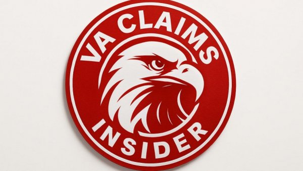 VA Claims Insider logo with eagle head in red and white.
