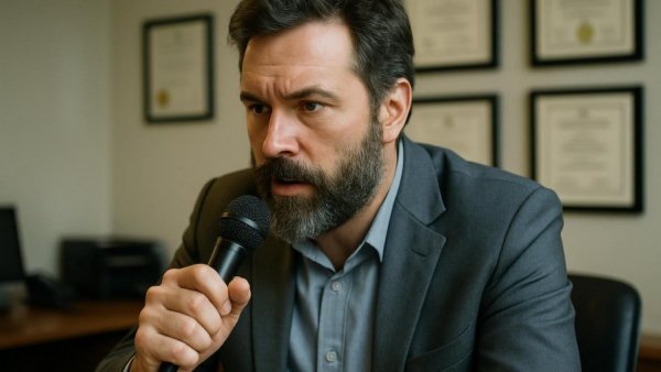 Middle-aged man discussing VA Duty to Assist Errors in an office setting.