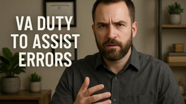 Man discussing VA duty to assist errors in an office setting.