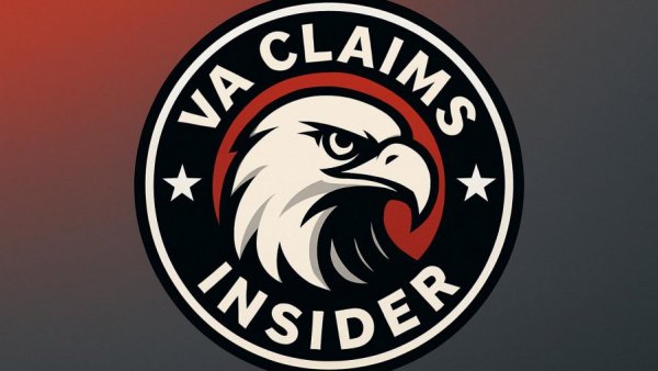 VA Claims Insider logo with eagle in red circle, emphasizing step 3 duration.
