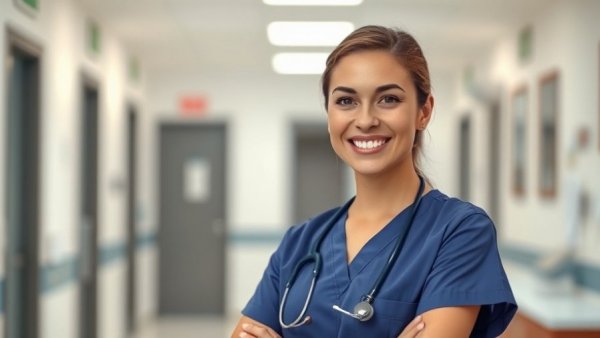 Dr. Caitlin White smiling in a clinic setting, wearing a professional uniform, appointed Associate Professor.