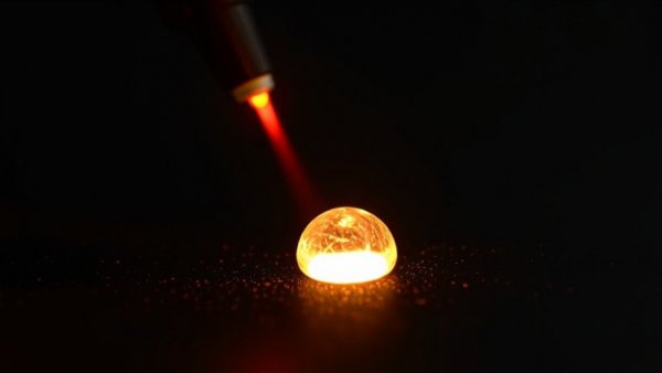 Laser-assisted melt printing close-up of object creation