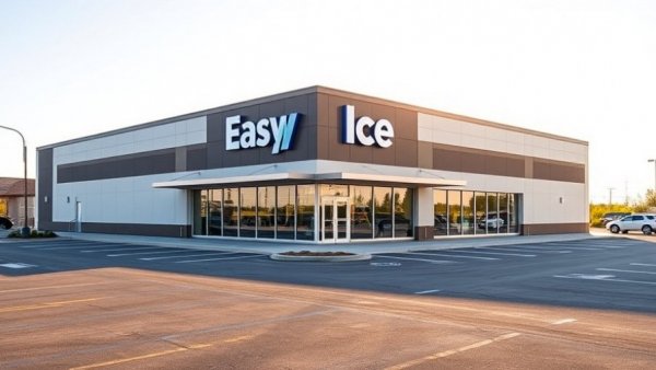 Easy Ice headquarters building on a sunny day.