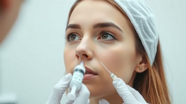 Young woman receiving dermal filler in clinical setting, exploring how long dermal fillers last.