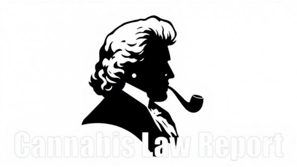 Cannabis Law Report logo in monochrome silhouette.
