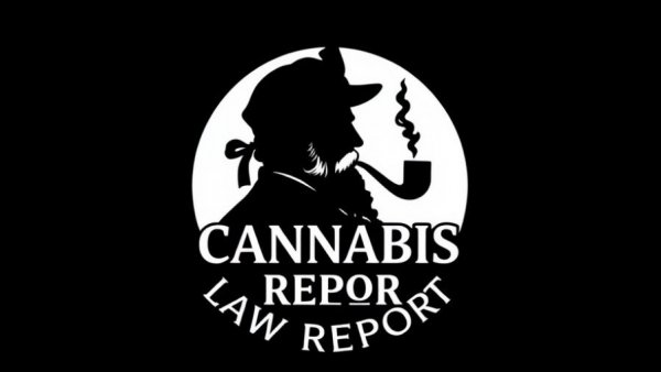 Cannabis Law Report logo in black and white.