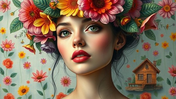 Artistic floral event poster for Greenville SC local events