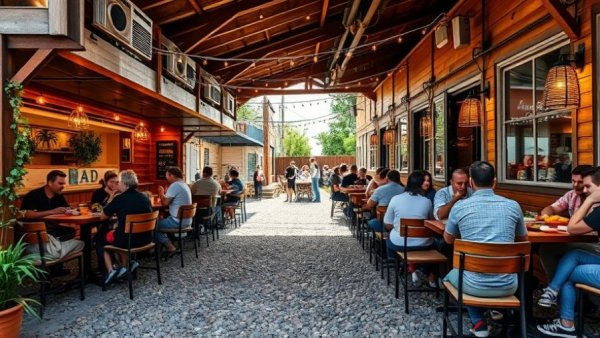 Trendy pizzeria in Greenville SC with outdoor seating