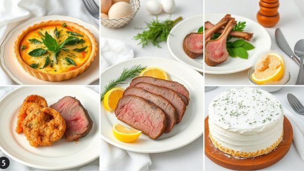Make-Ahead Easter brunch recipes with quiche, lamb, roast beef, and cake.