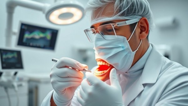 Dentist examining patient's teeth in modern dental office, smarter dentistry situational awareness.